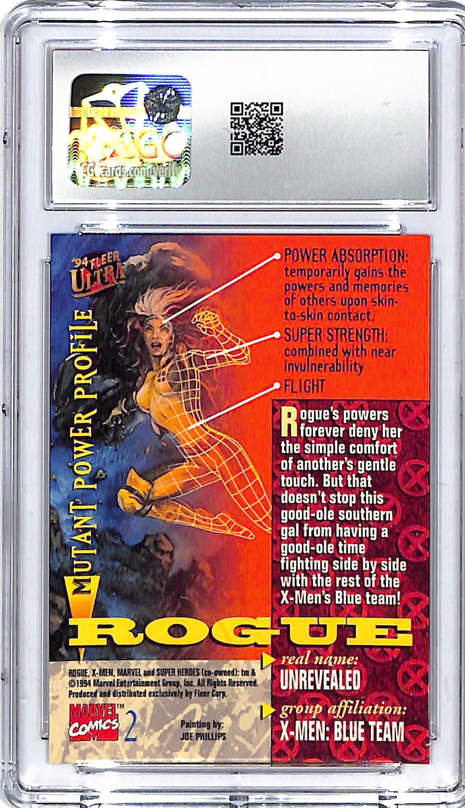 1994 Fleer Ultra X-Men Rogue #2 CGC 9.5
