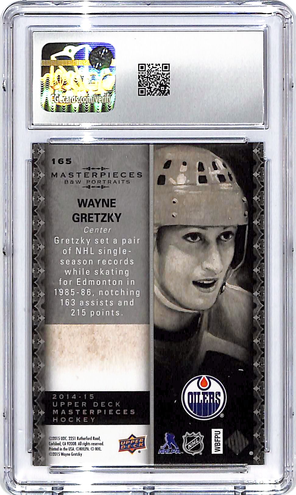 2014-15 Upper Deck Masterpieces Wayne Gretzky #165 CGC 9.5