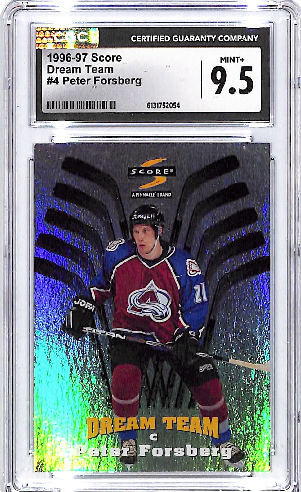 1996-97 Score Peter Forsberg Dream Team #4 CGC 9.5