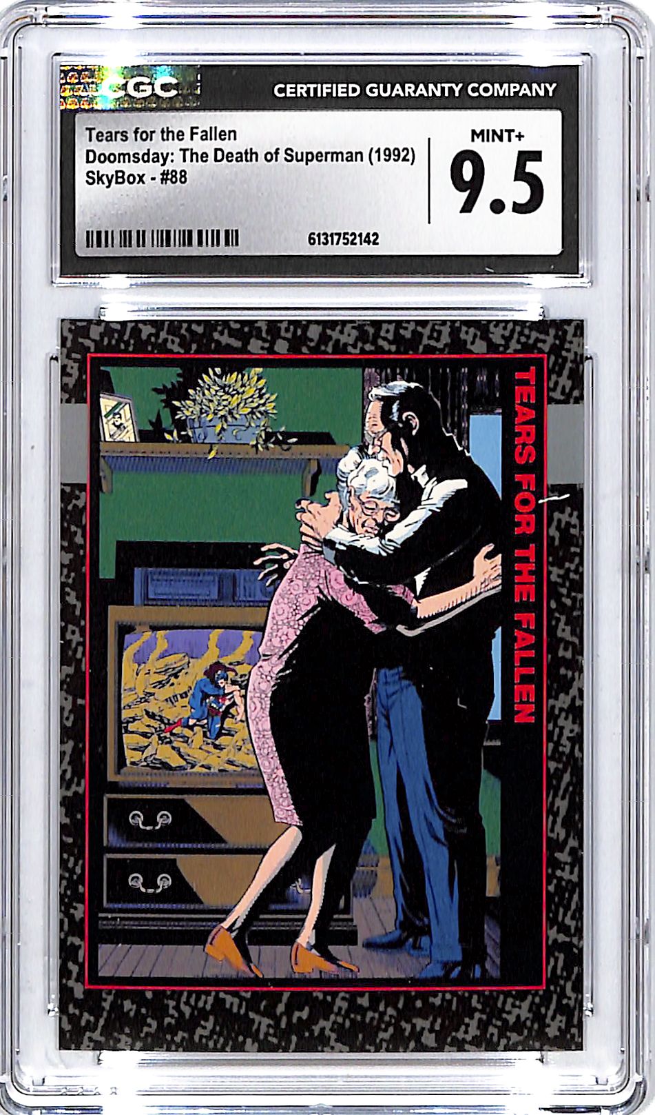 1992 Skybox Doomsday The Death of Superman Tears for the Fallen #88 CGC 9.5
