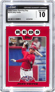 2008 Topps Opening Day Joey Votto Rookie RC #218 CGC 10 Reds