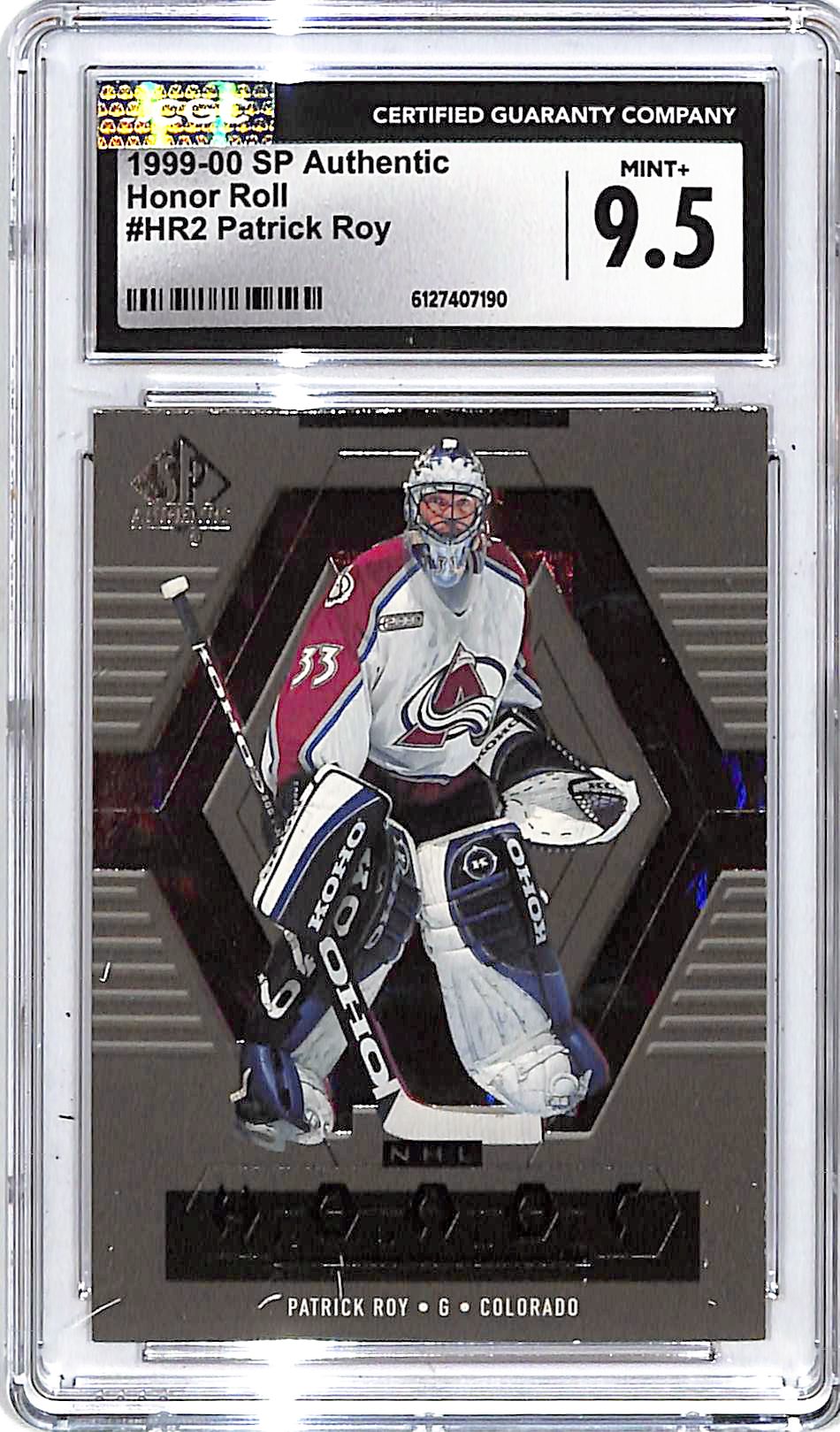 1999-00 SP Authentic Patrick Roy Honor Roll CGC 9.5 Avalanche
