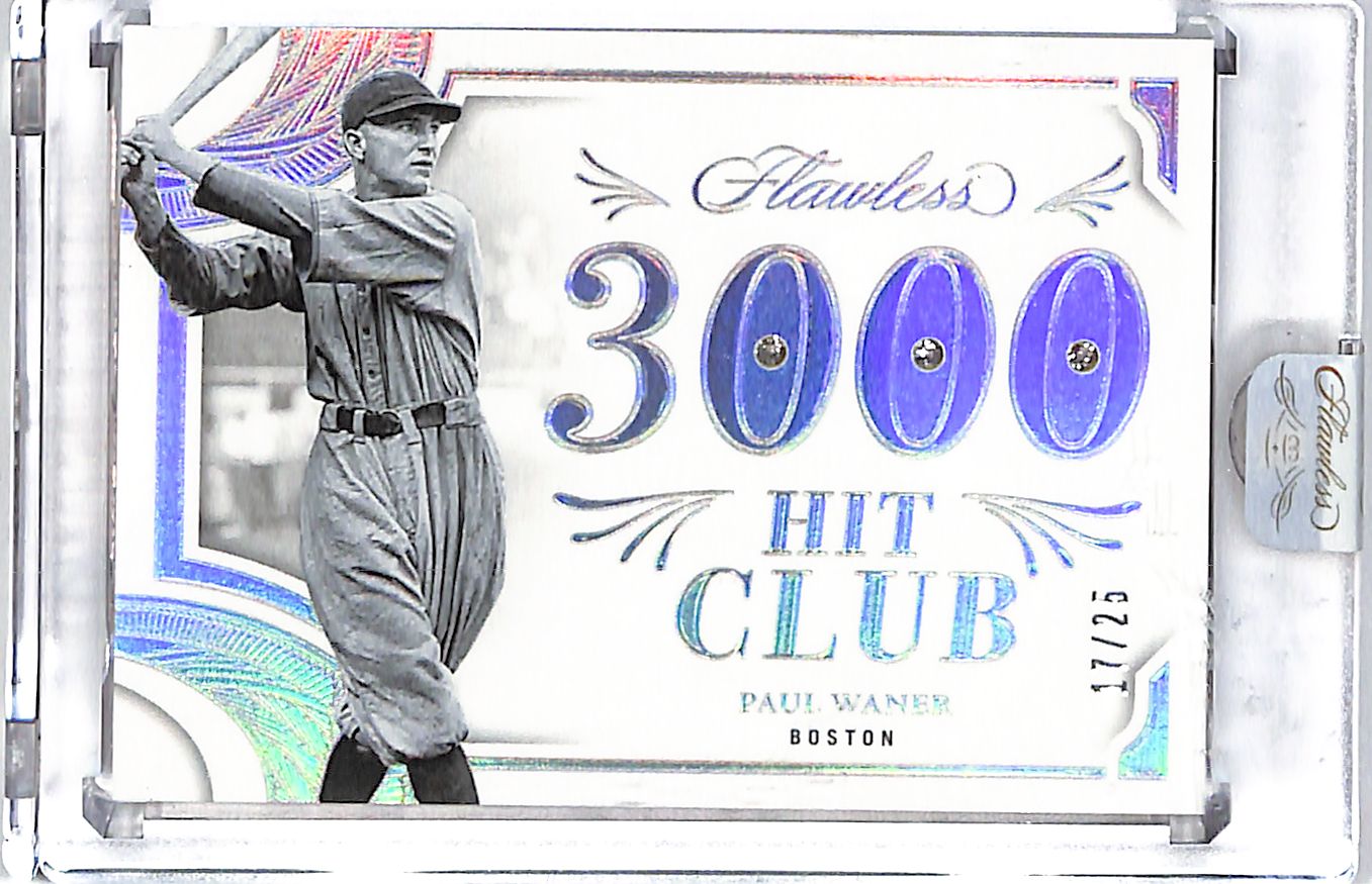 2025 Flawless Baseball Paul Waner 3000 Hit Club Triple Diamond /25 Red Sox
