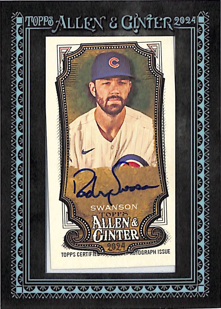 2024 Topps Allen and Ginter Dansby Swanson Auto Autograph Mini Framed /25 Cubs