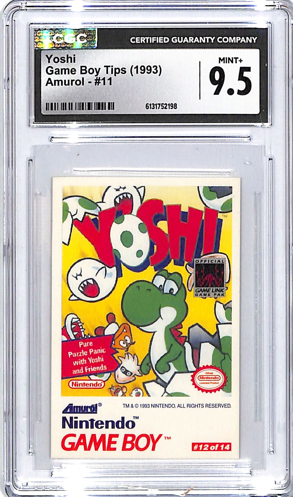 1993 Amurol Game Boy Tips Yoshi #11 CGC 9.5