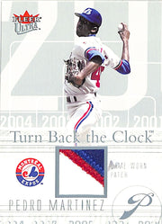 2004 Fleer Ultra Pedro Martinez Turn Back the Clock Game Used Patch /50 Expos