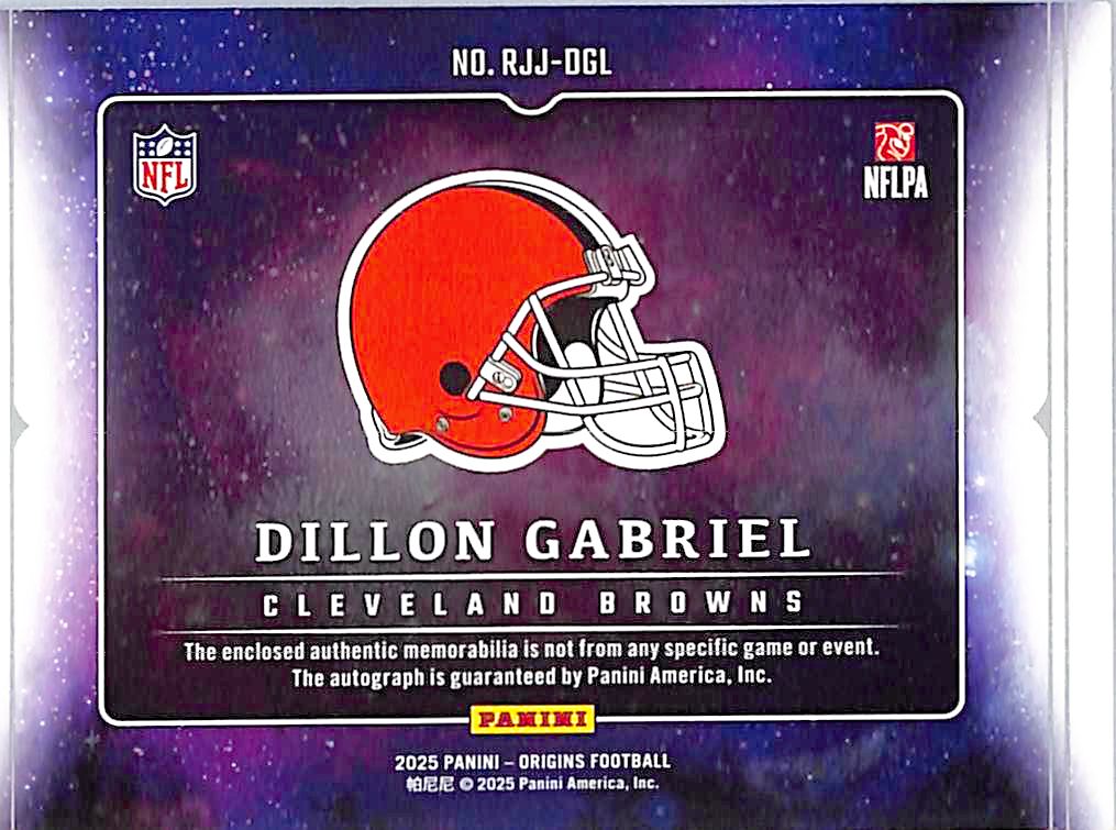 2025 Origins Dillon Gabriel Auto Autograph Rookie RC Patch Jersey /75 Orange Browns