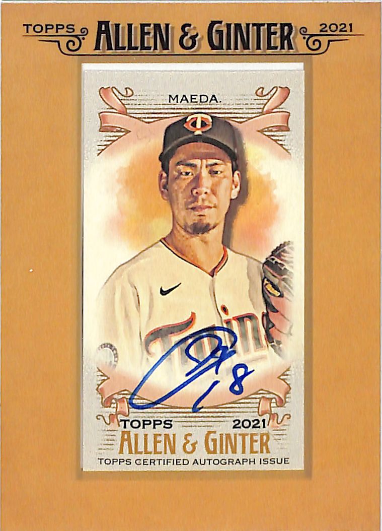 2021 Topps Allen and Ginter Kenta Maeda Auto Autograph Mini Framed Twins