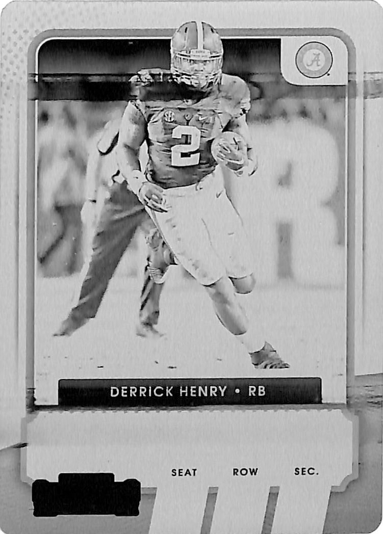 2021 Contenders Draft Picks Derrick Henry Printing Plate Black 1/1 Alabama