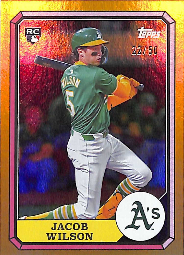 2025 Topps Archives Jacob Wilson Boardwalk Gold Rookie RC /50 Athletics