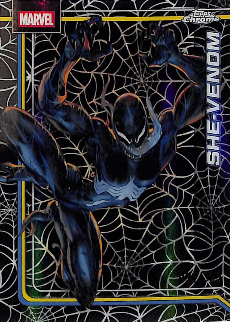 2026 Topps Chrome Marvel Comics She-Venom Spider Web Refractor /399