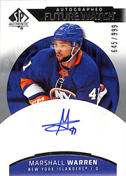2025-26 SP Authentic Marshall Warren Future Watch Auto Autograph Rookie /999