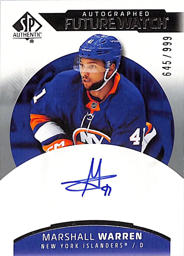 2025-26 SP Authentic Marshall Warren Future Watch Auto Autograph Rookie /999