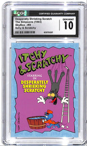 1993 Skybox The Simpsons Itchy & Scratchy Desperately Shrieking Scratch CGC 10