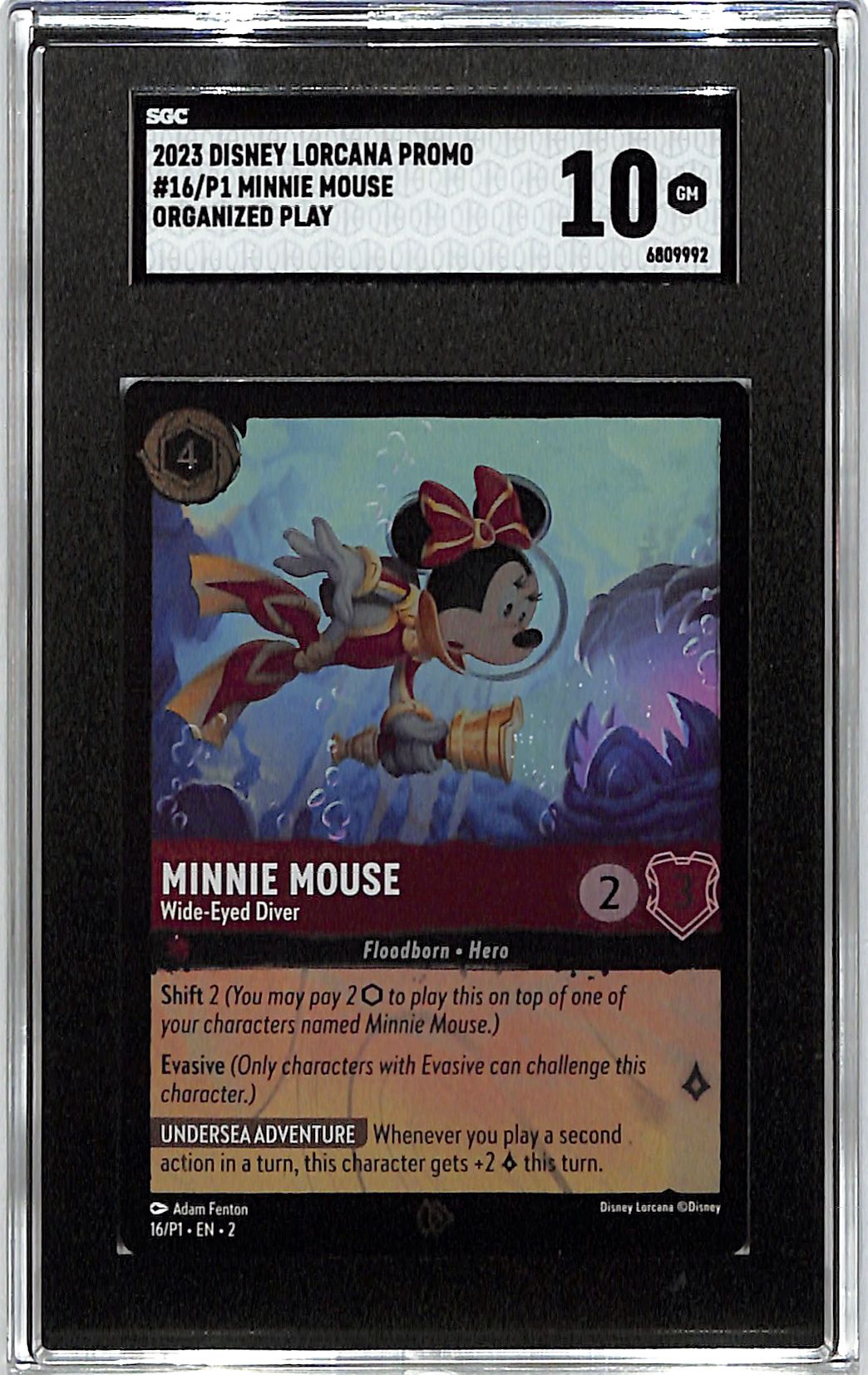 2023 Disney Lorcana Promo Minnie Mouse 16/P1 SGC 10