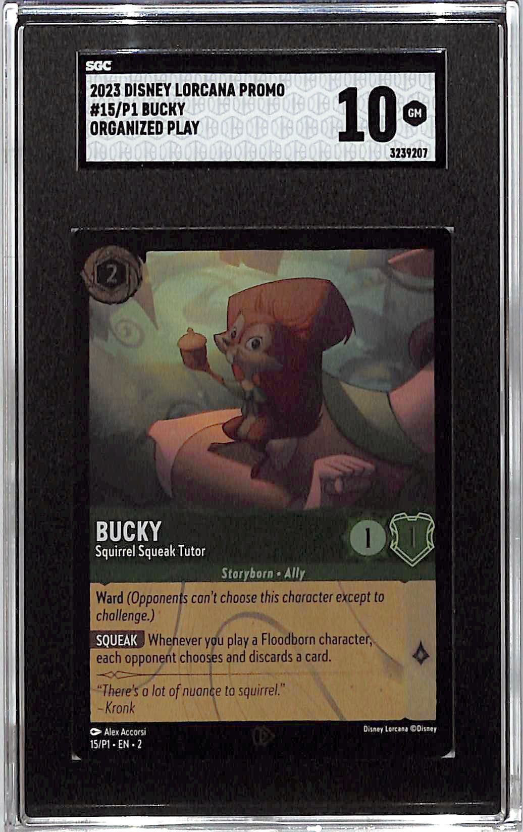 2023 Disney Lorcana Promo Bucky 15/P1 SGC 10