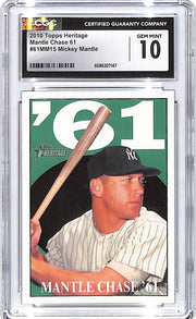 2010 Topps Heritage Micky Mantle Chase 61 CGC 10 Yankees