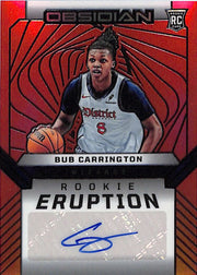 2024-25 Obsidian Bub Carrington Auto Autograph Rookie RC Eruption Orange /99 Wizards