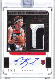 2021-22 Panini One and One Corey Kispert Auto Autograph Rookie RC Patch Jersey /15