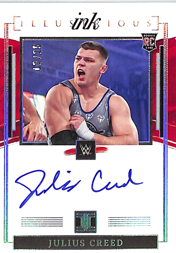 2022 Impeccable WWE Julius Creed Auto Autograph Rookie RC /25 Illustrious Ink
