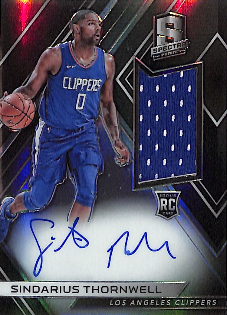 2017-18 Spectra Sindarius Thornwell Auto Autograph Rookie RC Patch /299 Clippers