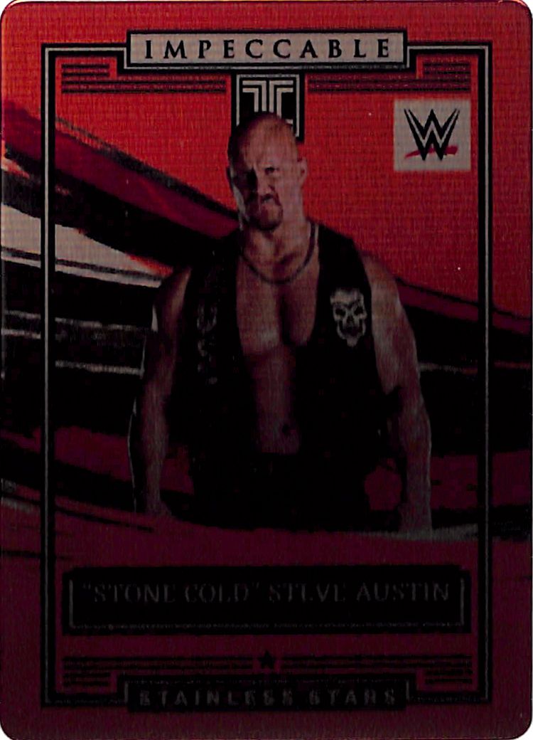 2022 Impeccable WWE Stone Cold Steve Austin Stainless Stars Orange /25