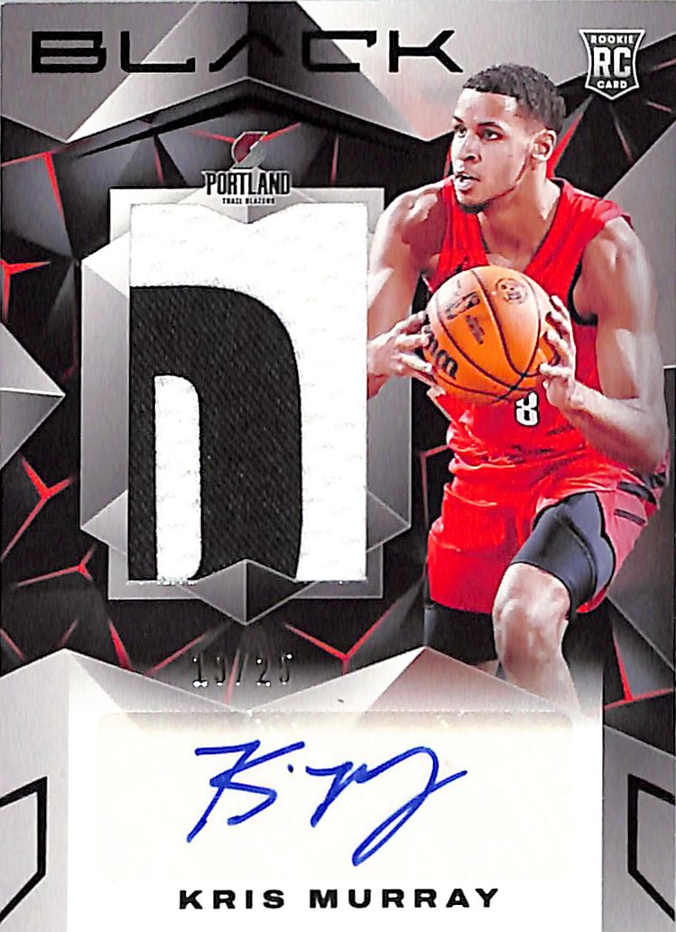 2023-24 Panini Black Kris Murray Auto Autograph Rookie RC Patch /25 Jersey