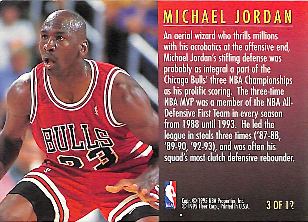 1995-96 Fleer Michael Jordan Total D Bulls