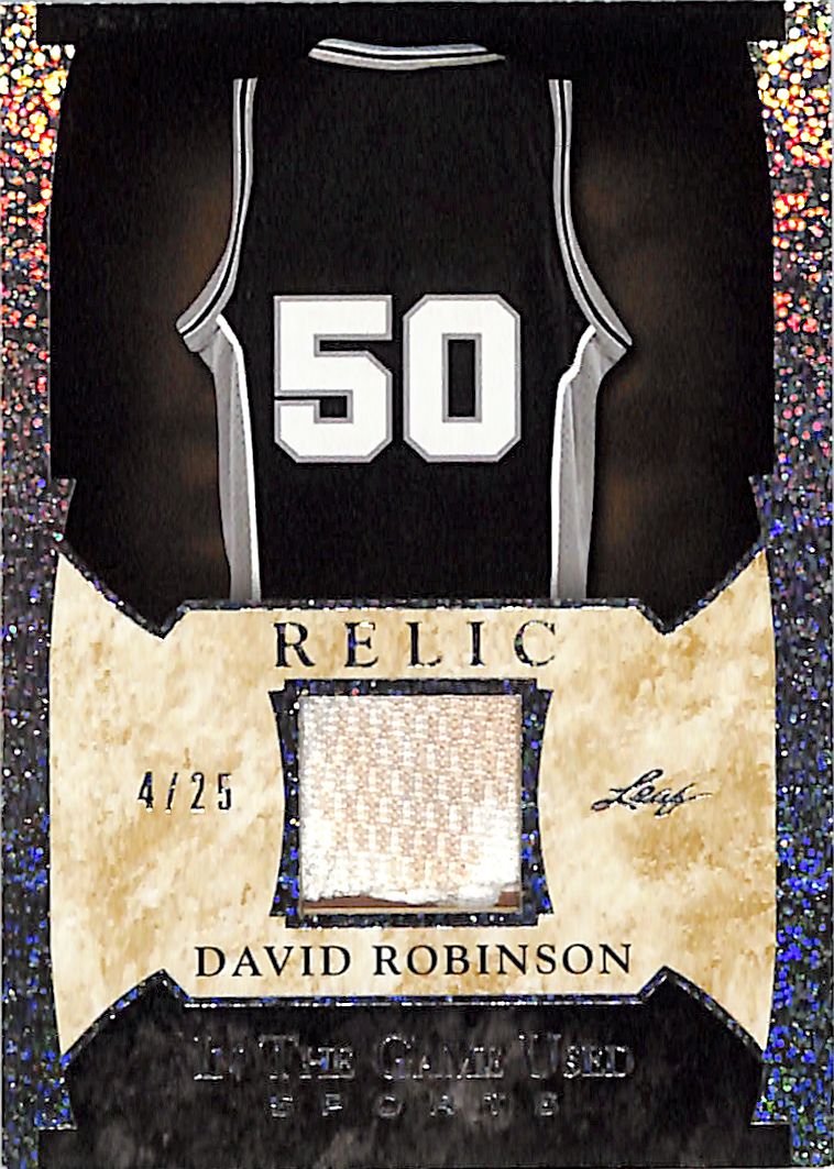 2022 Leaf In The Game Used Sports David Robinson Patch Jersey /25 Spurs
