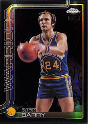 2025-26 Topps Chrome Rick Barry Black Refractor /10 Warriors