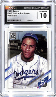 2021 Topps Jackie Robinson Variation #347 CGC 10 Dodgers
