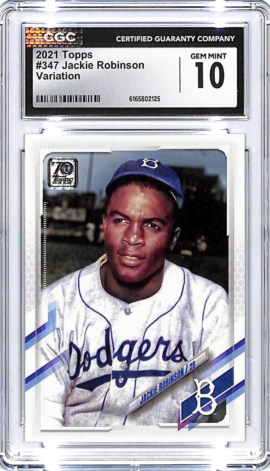 2021 Topps Jackie Robinson Variation #347 CGC 10 Dodgers