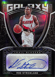 2020-21 Obsidian Rod Strickland Auto Autograph Galaxy Purple /75 Trail Blazers