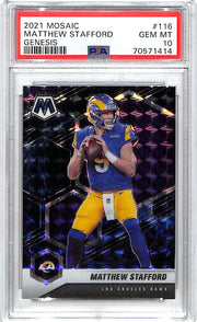 2021 Mosaic Matthew Stafford Genesis PSA 10 Rams