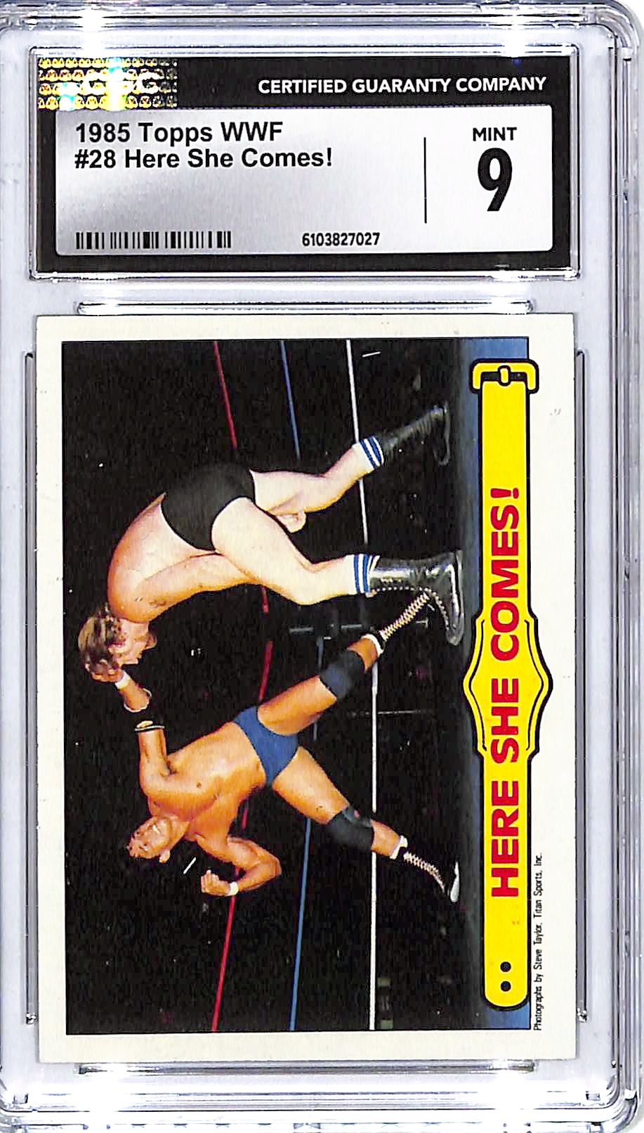 1985 Topps WWF Here She Comes Tito Santana #28 CGC 9