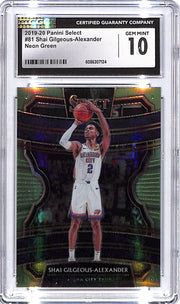 2019-20 Select Shai Gilgeous-Alexander Neon Green /75 CGC 10 Thunder