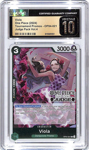One Piece Tournament Promos Judge Pack Vol 4 OP04 Viola 021 CGC 10 Pristine