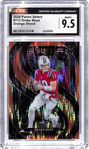 2024 Select Drake Maye Orange Flash Rookie RC /399 CGC 9.5 Patriots