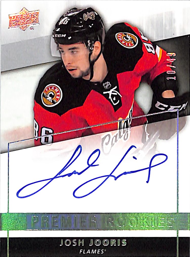 2014-15 Upper Deck Premier Josh Jooris Auto Autograph Rookie RC /49 Flames