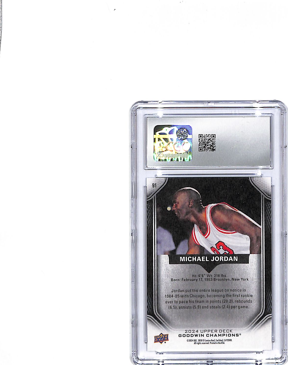 2024 Upper Deck Goodwin Champions Michael Jordan #91 CGC 10 Bulls