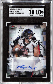 2024 Topps Finest Bo Nix Auto Autograph Rookie RC SGC 10 Broncos