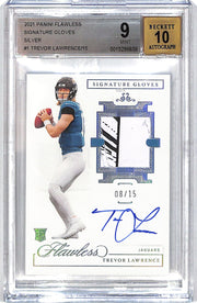 2021 Flawless Trevor Lawrence Signature Gloves Auto Autograph Rookie RC BGS 9 /15