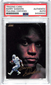 1991 Score Barry Sanders Auto Autograph Dream Team PSA DNA Authentic Lions