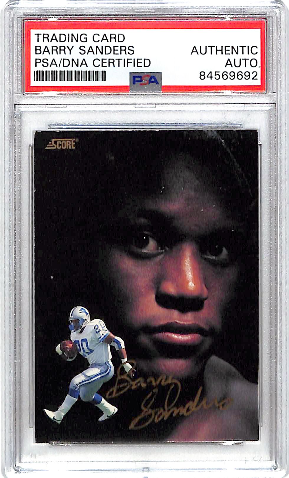 1991 Score Barry Sanders Auto Autograph Dream Team PSA DNA Authentic Lions