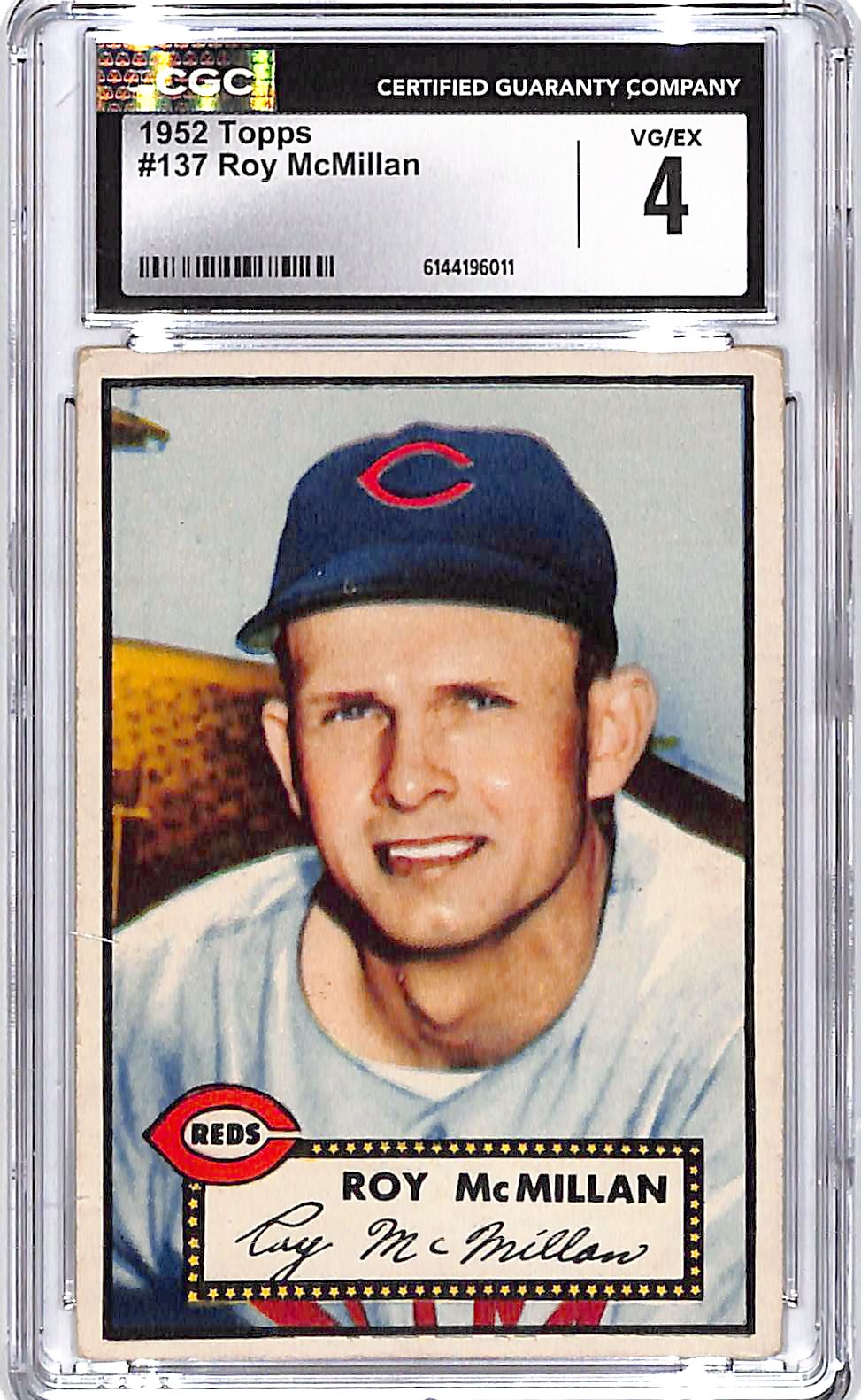 1952 Topps Roy McMillan #137 CGC 4 Reds
