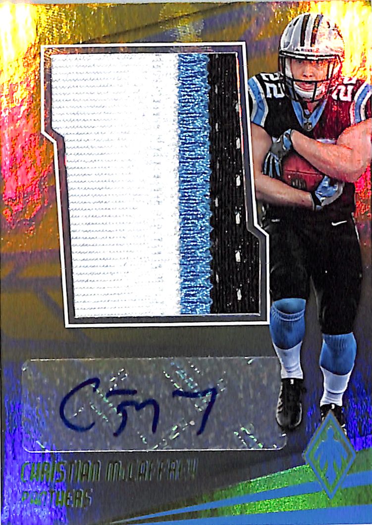 2017 Phoenix Christian Mccaffrey Auto Autograph Rookie RC Patch Jersey /10 Gold