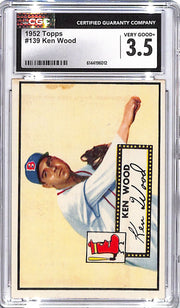 1952 Topps Ken Wood #139 CGC 3.5 Red Sox