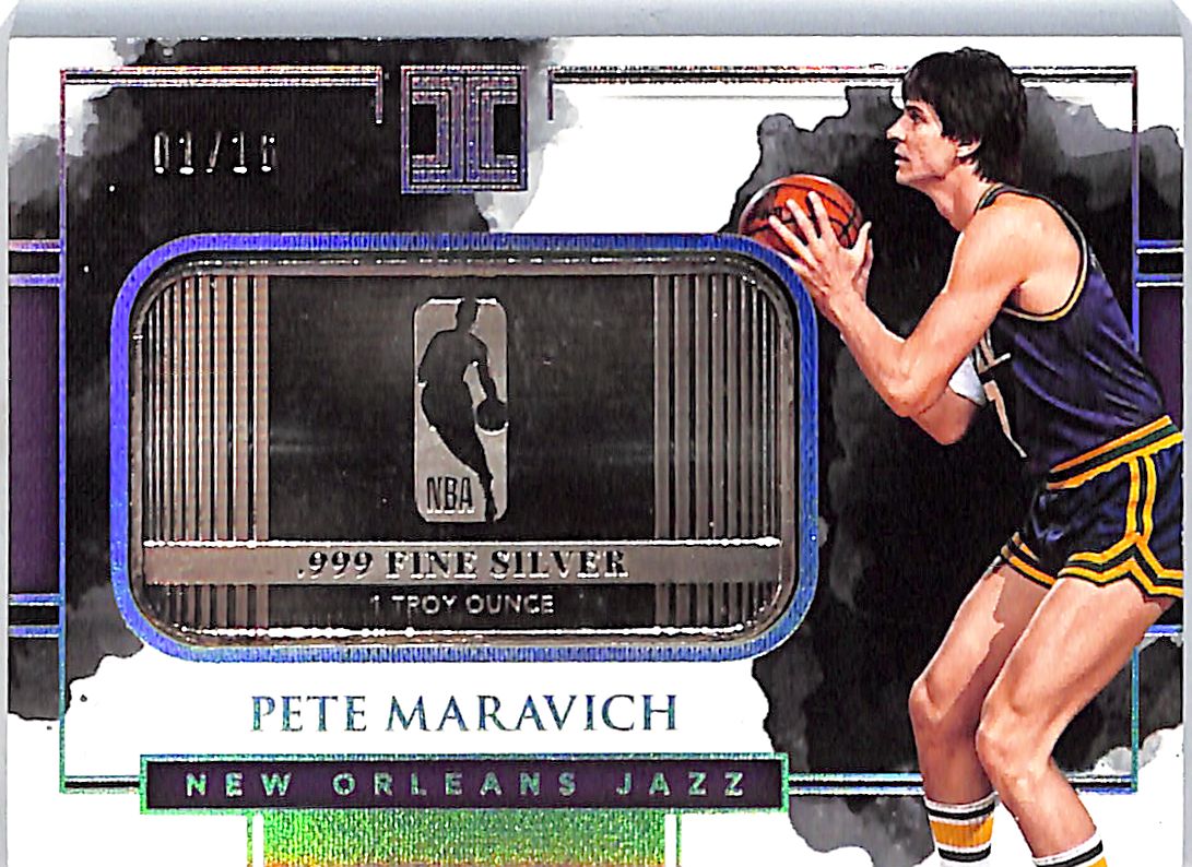 2017-18 Impeccable Pete Maravich Silver Bar /16 Jazz