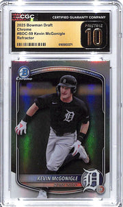 2025 Bowman Draft Chrome Kevin McGonigle Rookie RC Refractor CGC 10 Pristine