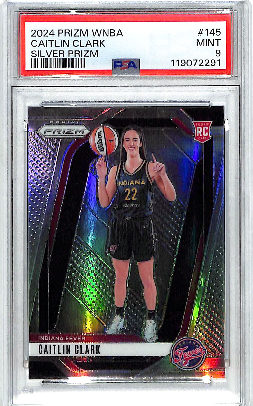 2024 Prizm WNBA Caitlin Clark Rookie RC Silver #145 PSA 9 Fever